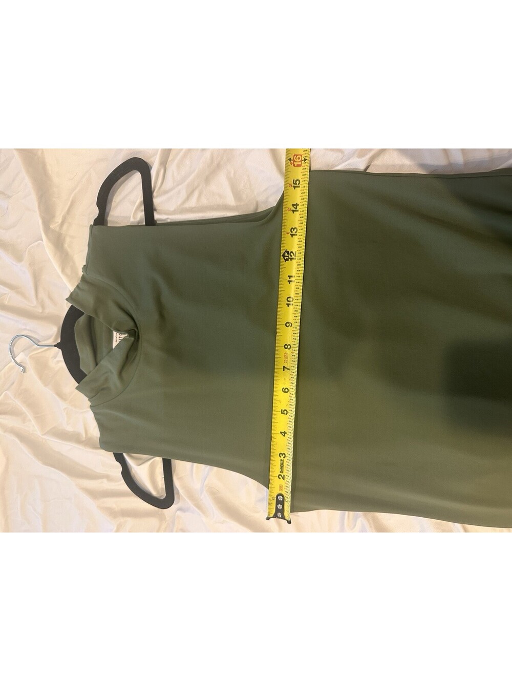 Aritzia Babaton Green Contour Stretch Bodycon Sleeveless Mini Dress Large staple - Picture 5 of 5